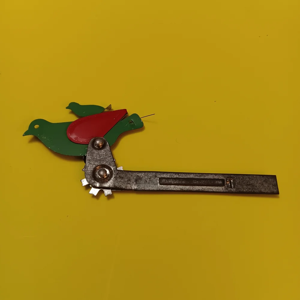 Colorful Bird Shaped Metal Perch